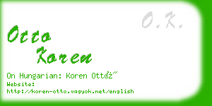 otto koren business card